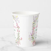 ワイルドフラワーベビーシャワーガールピンクフローラ 紙コップ (右)