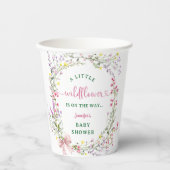 ワイルドフラワーベビーシャワーガールピンクフローラ 紙コップ (正面)