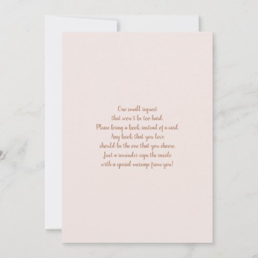 ワイルドフラワーベビーシャワーガール招待状 招待状 (裏面)