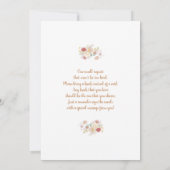 ワイルドフラワーベビーシャワーガール 招待状 (裏面)