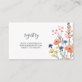 ワイルドフラワーベビーシャワーギフトレジストリエンクロージャカー エンクロージャーカード (正面)