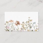 ワイルドフラワーベビーシャワーギフトレジストリエンクロージャカー エンクロージャーカード (裏面)