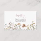 ワイルドフラワーベビーシャワーギフトレジストリエンクロージャカー エンクロージャーカード (正面)