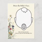 ワイルドフラワーベビーシャワーゲーム ポストカード (正面)