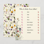 ワイルドフラワーベビーシャワーゲーム ポストカード (正面/裏面)