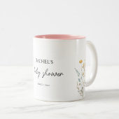 ワイルドフラワーベビーシャワーコーヒーマグ ツートーンマグカップ (正面右)