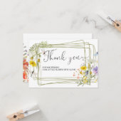 ワイルドフラワーベビーシャワーサンキューカード カード (正面/裏面インサイチュ)