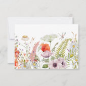 ワイルドフラワーベビーシャワーサンキューカード カード (裏面)