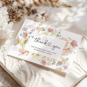 ワイルドフラワーベビーシャワーサンキューカード カード