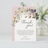 ワイルドフラワーベビーシャワーサンキューカード サンキューカード (スタンド正面)
