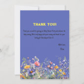 ワイルドフラワーベビーシャワーサンキューカード サンキューカード (正面)