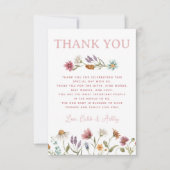 ワイルドフラワーベビーシャワーサンキューカード サンキューカード (正面)