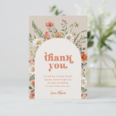 ワイルドフラワーベビーシャワーサンキューカード サンキューカード (スタンド正面)