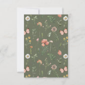 ワイルドフラワーベビーシャワーサンキューカード サンキューカード (裏面)