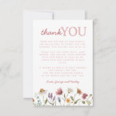 ワイルドフラワーベビーシャワーサンキューカード サンキューカード (正面)