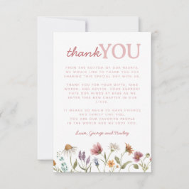 ワイルドフラワーベビーシャワーサンキューカード サンキューカード