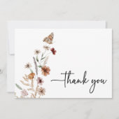 ワイルドフラワーベビーシャワーサンキューカード サンキューカード (正面)