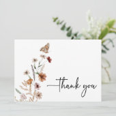 ワイルドフラワーベビーシャワーサンキューカード サンキューカード (スタンド正面)