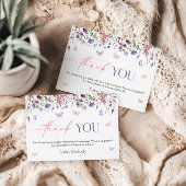 ワイルドフラワーベビーシャワーサンキューカード 出欠カード