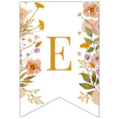 ワイルドフラワーベビーシャワーバナー、ガーデンパーティーテーマ バンティングフラッグ (第2の旗)