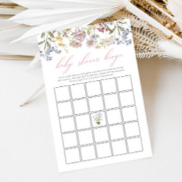 ワイルドフラワーベビーシャワービンゴフローラピンクガール