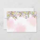 ワイルドフラワーベビーシャワーフラットサンキューカード サンキューカード (裏面)