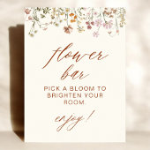 ワイルドフラワーベビーシャワーフラワーバー ポスター