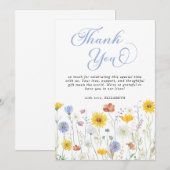 ワイルドフラワーベビーシャワーフローラ サンキューカード (正面/裏面)