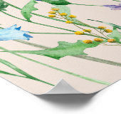 ワイルドフラワーベビーシャワーベビーイン開花フラワーバー ポスター (角)