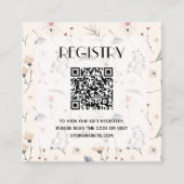 ワイルドフラワーベビーシャワーレジストリQRコード エンクロージャーカード (正面)