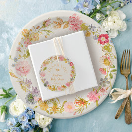 ワイルドフラワーベビーシャワーヴィンテージ フェイバータグ