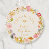 ワイルドフラワーベビーシャワーヴィンテージ フェイバータグ (正面)