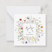 ワイルドフラワーベビーシャワー予算ありがとう ノートカード (正面)