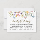 ワイルドフラワーベビーシャワー予約リクエストカード 招待状 (正面)