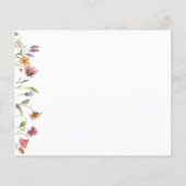 ワイルドフラワーベビーシャワー家族の伝統カード (裏面)