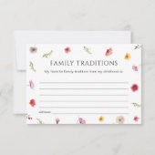 ワイルドフラワーベビーシャワー家族の伝統カード 招待状 (正面)