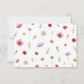 ワイルドフラワーベビーシャワー家族の伝統カード 招待状 (裏面)