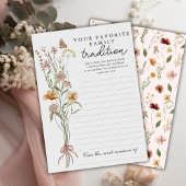 ワイルドフラワーベビーシャワー家族の伝統カード 招待状