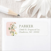 ワイルドフラワーベビーシャワー差出人住所 ラベル (インサイチュ)