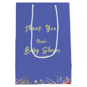 ワイルドフラワーベビーシャワー抱き枕 ミディアムペーパーバッグ (裏面)