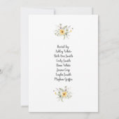 ワイルドフラワーベビーシャワー招待状テンプレート、フローラ 招待状 (裏面)