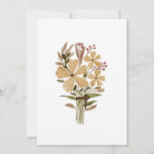 ワイルドフラワーベビーシャワー招待状 セーブザデート (裏面)