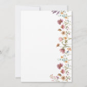 ワイルドフラワーベビーシャワー招待状 セーブザデート (裏面)