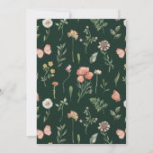 ワイルドフラワーベビーシャワー招待状 |ワイルドフラワー 招待状 (裏面)