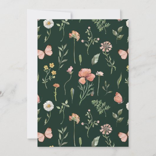 ワイルドフラワーベビーシャワー招待状 |ワイルドフラワー 招待状 (裏面)