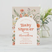 ワイルドフラワーベビーシャワー招待状 |ワイルドベビー 招待状 (スタンド正面)