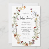 ワイルドフラワーベビーシャワー招待状 招待状 (正面)