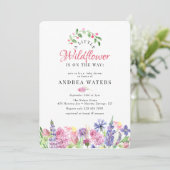 ワイルドフラワーベビーシャワー招待状 招待状 (スタンド正面)