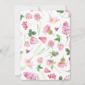 ワイルドフラワーベビーシャワー招待状 招待状 (裏面)