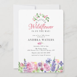 ワイルドフラワーベビーシャワー招待状 招待状